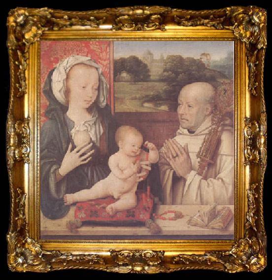 framed  CLEVE, Joos van The Virgin and Child with a Dominican (mk05), ta009-2